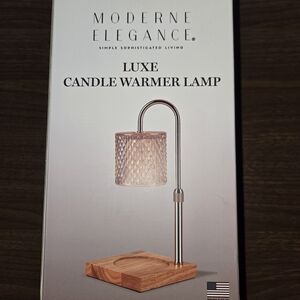 Luxe Candle Warmer Lamp - Silver and Brown Moderne Elegance, Never Used